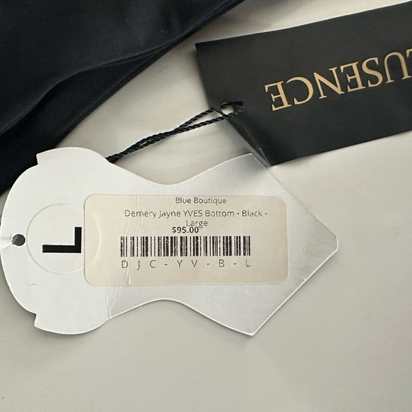 Demery Jayne Bikini Bottom Large Scrunch Black High Cut Cheeky Yves Swim Resort - Picture 7 of 9